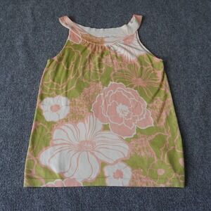 Tori Richard Honolulu Floral Sleeveless‎ Silk Blend Top Size S